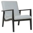 Kendari Armchair - Grey Leather with Teak Wood