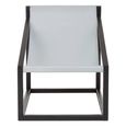 Kendari Chair - Grey Leather with Teak Wood - Cubic Frame