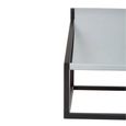 Kendari Chair - Grey Leather with Teak Wood - Cubic Frame