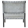 Kendari Chair - Grey Woven Leather with Teak Wood