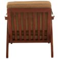 Kendari Armchair - Light Brown Fabric with Teak Wood