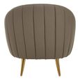 Lagero Armchair - Brown Faux Leather
