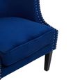 Larissa Accent Chair - Blue Velvet Fabric with Studded Detail