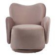 Bingham Swivel Chair - Dusky Pink Velvet Fabric