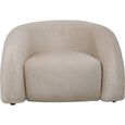 Casa Accent Chair - Cream Velvet Fabric - Curved