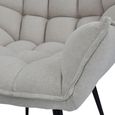 Chrishall Occasional Chair with Footstool - Oatmeal Fabric