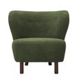 Lewis Occasional Chair - Green Boucle Fabric - Wing Back