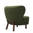 Lewis Occasional Chair - Green Boucle Fabric - Wing Back