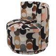 Portico Accent Chair - Multicolour Velvet Fabric - Swivel