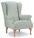 Linnet Aqua Fabric Accent Chair