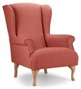 Linnet Coral Fabric Accent Chair