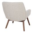 London Lounge Chair - Sand - Fabric - Walnut Legs