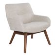 London Lounge Chair - Sand - Fabric - Walnut Legs