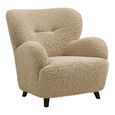 Lunaro Lounge Chair - Light Brown - Fabric