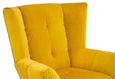 Maiko Armchair - Yellow Fabric with Black Metal Legs