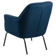 Melissa Lounge Chair - Navy Blue Velvet Fabric