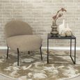 Merida Lounge Chair - Beige - Fabric