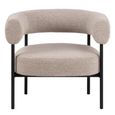 Oakfield Lounge Chair - Beige Boucle Fabric