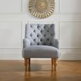 Padstow Highback Armchair - Grey Fabric