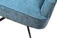 Salinas Ocean Blue Chenille Fabric Swivel Armchair