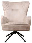 Salinas Oyster Natural Fabric Swivel Armchair