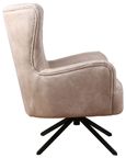 Salinas Oyster Natural Fabric Swivel Armchair