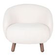 Savona Lounge Chair - White - Faux Lambskin