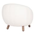 Savona Lounge Chair - White - Faux Lambskin