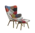 Sloane Armchair - Multi Coloured Patchwork Fabric