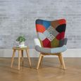 Sloane Armchair - Multi Coloured Patchwork Fabric