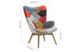 Sloane Armchair - Multi Coloured Patchwork Fabric