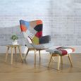 Sloane Armchair - Multi Coloured Patchwork Fabric