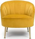 Stella Accent Chair - Yellow Fabric