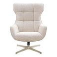 Turin Lounge Chair - Natural - Fabric - Swivel