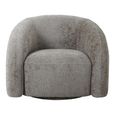 Valletta Lounge Chair - Dark Grey - Fabric - Swivel