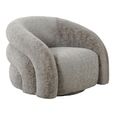 Valletta Lounge Chair - Dark Grey - Fabric - Swivel