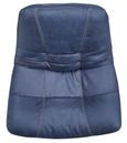 Vento Midnight Blue Fabric Swivel Chair and Footstool