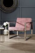 Vogue Cocktail Chair - Pink Velvet Fabric