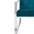 Vogue Cocktail Armchair - Teal Velvet Fabric