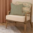 Russet Idris Armchair - Shores Linen - Printed