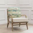 Russet Idris Armchair - Shores Linen - Printed