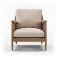 Winnie Armchair - Natural Fabric and Rattan