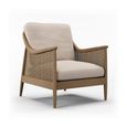 Winnie Armchair - Natural Fabric and Rattan