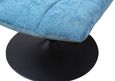 Yerevan Blue Chenille Fabric Swivel Chair