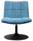 Yerevan Blue Chenille Fabric Swivel Chair