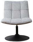 Yerevan Grey Chenille Fabric Swivel Chair