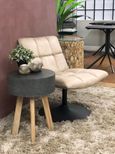 Yerevan Natural Fabric Swivel Chair
