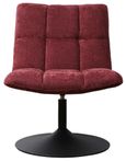 Yerevan Pink Chenille Fabric Swivel Chair