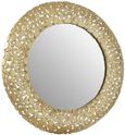 Templar Wall Mirror - Round - Brass Pebble