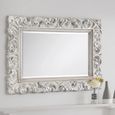 Baroque Wall Mirror - Rectangular - White